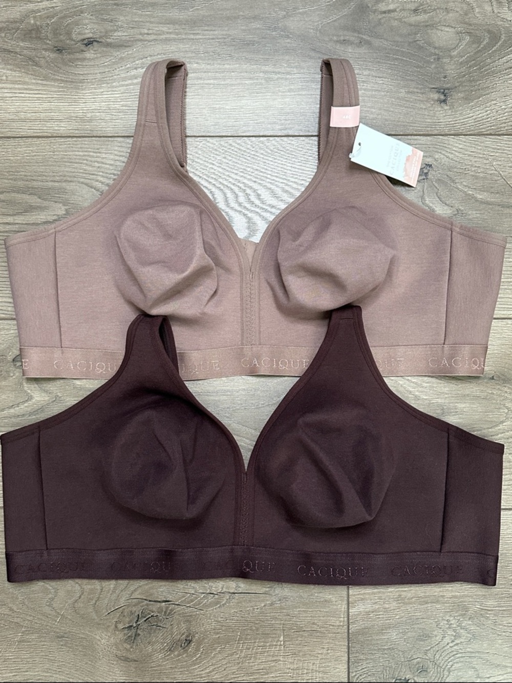 Cacique Unlined Full Coverage No Wire Bras Brown Size 48C